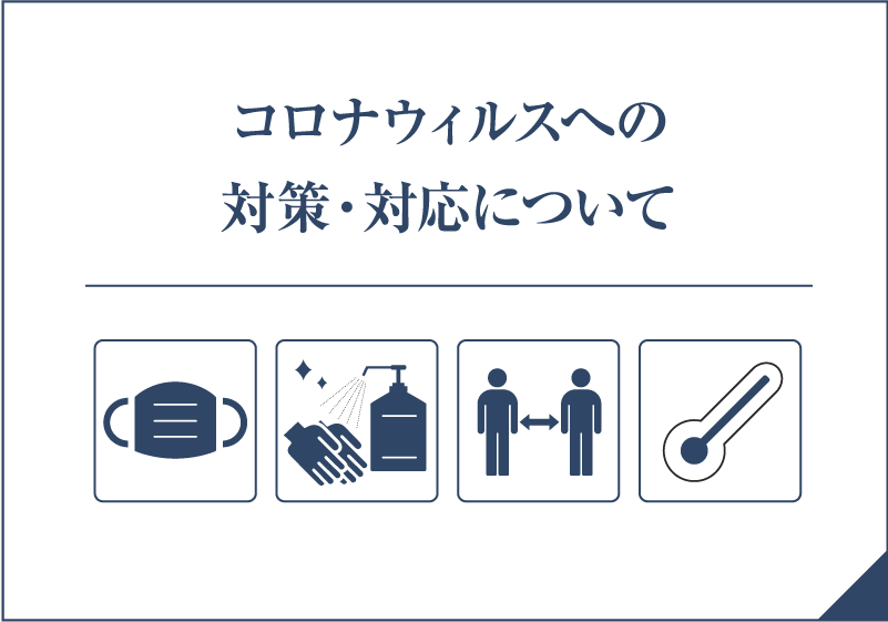 コロナウィルスへの対策・対応について